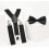 Kids Suspenders with Bow Tie Black 4