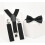 Kids Suspenders with Bow Tie Black 3