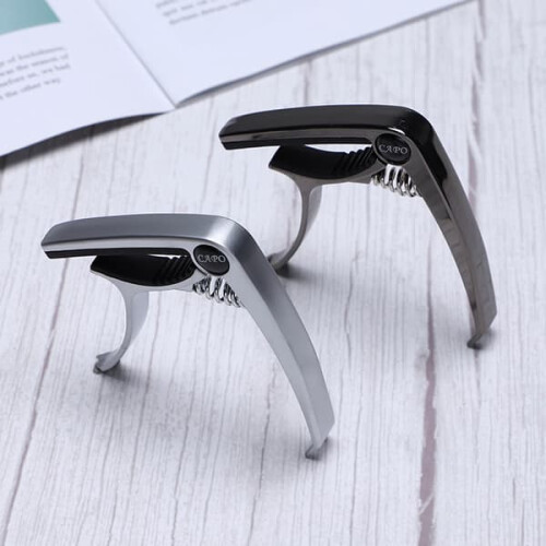 Zinc Alloy Guitar Capo Silver 1 Piece 1