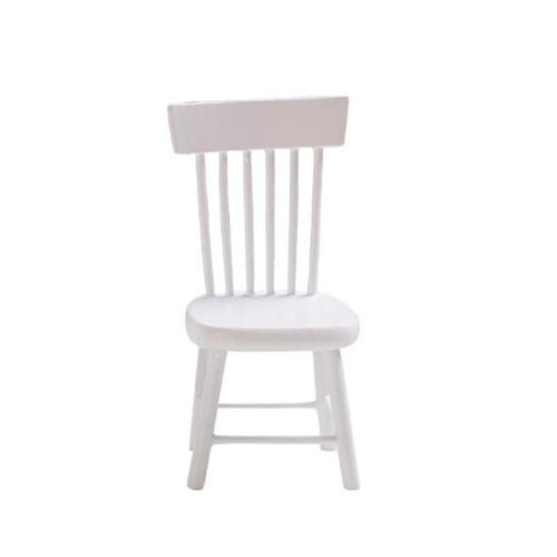 White Dining Table Chair Set 1:12 Miniature Dollhouse 1