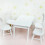 White Dining Table Chair Set 1:12 Miniature Dollhouse 3
