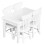 White Dining Table Chair Set 1:12 Miniature Dollhouse 4