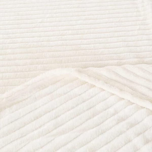 Fleece Blanket Soft Warm White 100x150cm 2