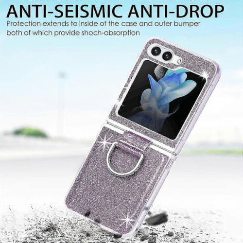Samsung Galaxy Z Flip 6 glitter case silver slim shockproof 2