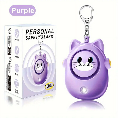 Personal Safety Alarm Keychain 130dB with Strobe Light