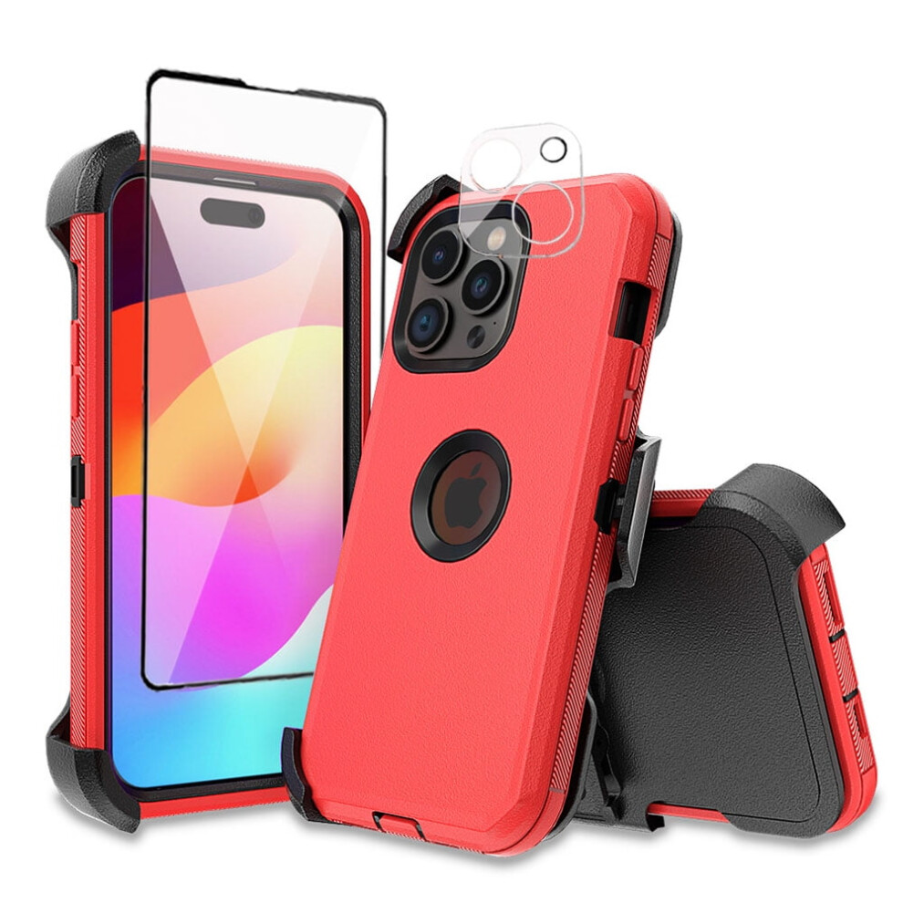 Tashhar Iphone 15 Case With Screen Protector And Belt Clip 9170372518098