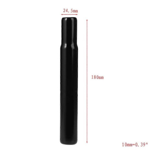 Bicycle Seat Post Steel 25.4mm Black 2
