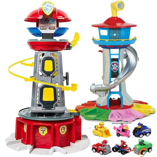 Σετ παιχνιδιών Paw Patrol Tower με μεγάλο μέγεθος, μοντέλο σκύλου και παρατηρητήριο, 12 2