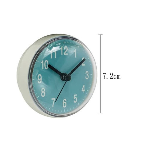 Mini suction cup wall clock bathroom waterproof 1 pack 2