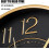 Black and Gold Wall Clock 10 Inch Silent Battery Operated 5