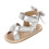 Baby sandals soft sole non-slip prewalker silver 1