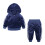 Conjunto infantil de moletom e calça de veludo cinza (2 peças) 1