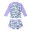 Ensemble maillot de bain anti-UV fleuri pour filles, 2-10 ans 1