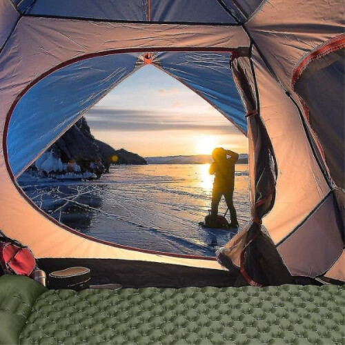 Ultralight inflatable sleeping pad green 1