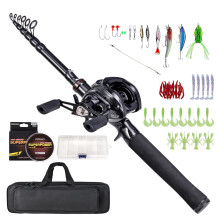 Baitcasting Fishing Rod and Reel Combo 7 ft Left Handed