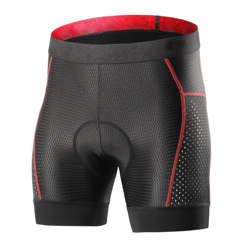 Herrecykelshorts med 5D gelpolstring, hurtigttørrende