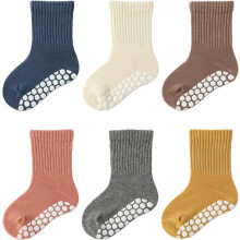 Toddler non-slip crew socks for boys and girls