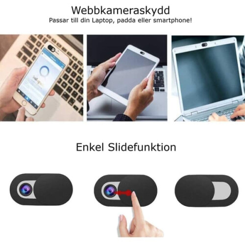 Protetor de Webcam para Laptop / compatível com iPad / Celular - Pacote com 3 unidades - Branco 1