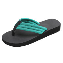Chinelo feminino rasteiro verde com sola macia 8