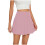 Women's Pleated Skirt Solid Pink M 1