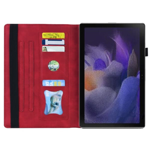 Samsung Galaxy Tab A9+ case split shockproof leather red 2