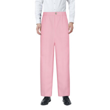 Pantaloni eleganti da bambino, modello a vita piatta, colore rosa, con vita regolabile, 7-8 anni.