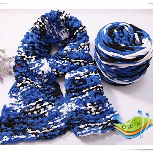 Soft Chenille Yarn Velvet Blanket Thick Fluffy Plush 100g 2