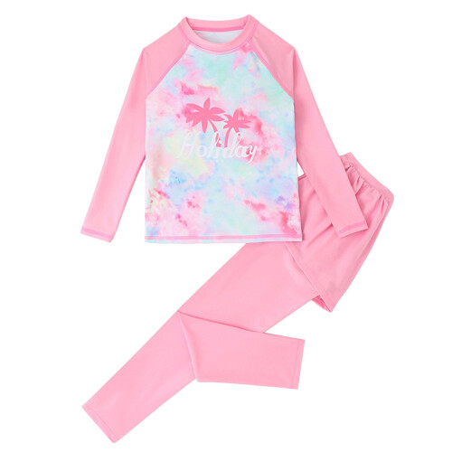 Kinder-Rashguard-Set mit langen Ärmeln, 2-teilig, UV-Schutz