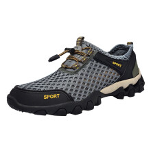 Ademende mesh sneakers voor heren, grijs, maat 41