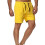 Short homme jaune uni, taille mi-haute élastique, coupe ample, taille L 2