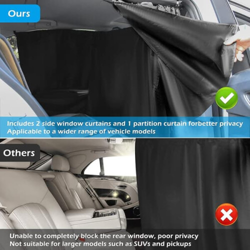 Set di 3 tendine parasole per auto, tendine parasole per SUV 1