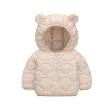 Manteau d'hiver pour bébé garçon avec capuche à oreilles d'ours, beige, 12-18 mois