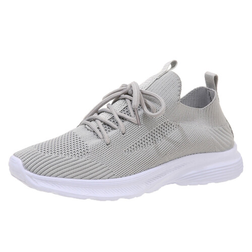 Leichte Damen-Sneaker aus Flyweave-Mesh, Grau, Größe 6