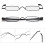 Lesebrille mit +1,0 - +4,0 Dioptrien, Schwarz, +4 Dioptrien, mit sicherer Aufbewahrung 7