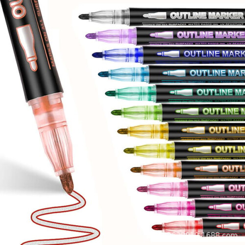 Glitter and Metallic Gel Pens 24 Colors 1