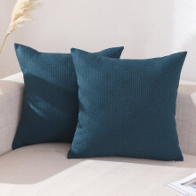 Leinen-Kissenbezug mit Webstruktur, 50 x 50 cm, 2er-Pack