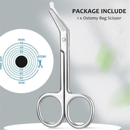 Ostomy Scissors Stainless Steel Blunt Tip 1 Pair 2