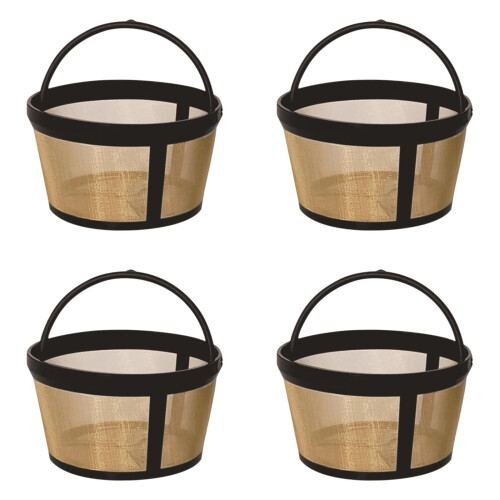 Coffee Filter Reusable Gold Basket Style4pcs