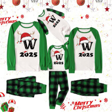 Passende Weihnachtspyjama-Sets für die ganze Familie, kariertes Langarmshirt