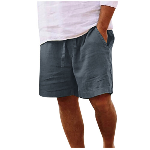 Ανδρικό σορτς jogger casual με πλεκτό ύφασμα και κορδόνι 1