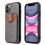 Compatível com iPhone 12 Pro - Capa com porta-cartões preta 2