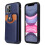 Compatível com iPhone 12 Pro - Capa com porta-cartões preta 3