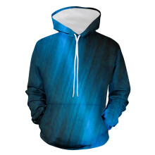 Heren hoodie met lange mouwen en kleurverloop, blauw, maat S