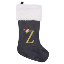 Weihnachtsstrümpfe mit Initialen Z, 45 cm lang, weich