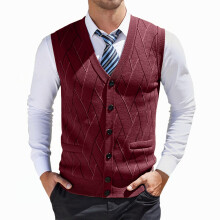 Męski sweter świąteczny, kamizelka warstwowa z dzianiny