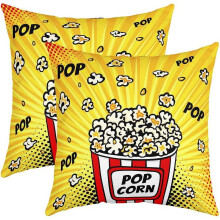 Wendbare Kissenbezüge in Popcorn-Gelb, 40 x 40 cm, 2er-Set
