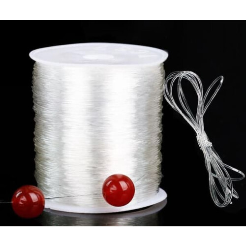 Transparent elastic thread for jewelry making 100m 1mm 1