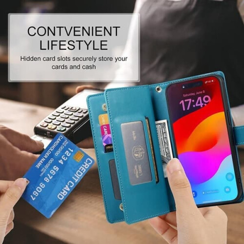 Samsung S22 PU Leather Wallet Case Red 1