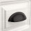Shell-shaped antique bronze cabinet knobs 12 pcs 7
