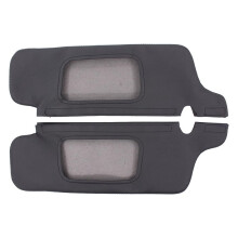 Black Microfiber Leather Sun Visor Replacement Cover Repair for Mustang 1994-2004